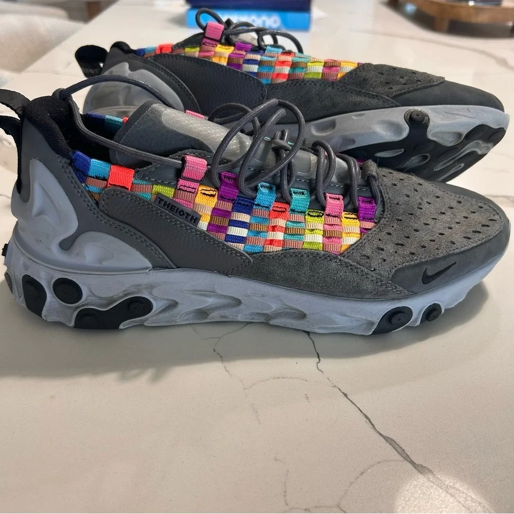 Nike React Sertu AT5301-004 Iron Grey Multi Sz 9.5 Running Shoes Rare Colorway